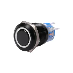 19mm 12V LED car waterproof self-locking latch push button switch