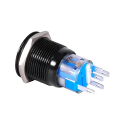 19mm 12V LED car waterproof self-locking latch push button switchSchakelaars