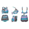 Baño y ropaJuego de bikini de traje de baño de alta cintura