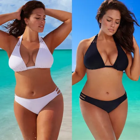 Baño y ropaMás tamaño bikini de traje de baño de baja cintura