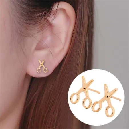 Petites boucles d'oreilles de ciseaux