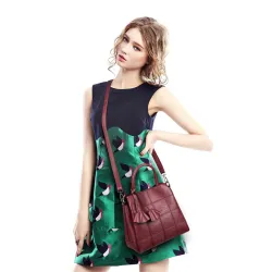 Äkta läder axel crossbody bag