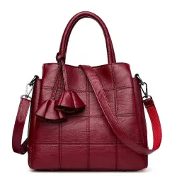 Genuine leather shoulder crossbody bag