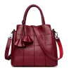 Genuine leather shoulder crossbody bag