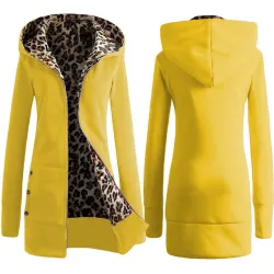 Giacca in pile Leopard