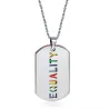 EQUALITY double layer pendant necklace unisex