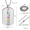 EQUALITY double layer pendant necklace unisex
