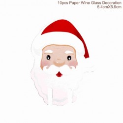 Décoration de papier en verre de Noël 10 pcs