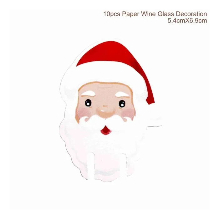 Décoration de papier en verre de Noël 10 pcs