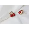 AretesPendientes de cereza roja