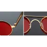 redondo vintage steampunk óculos de sol unisex