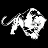 3D wild panther Vinyl Auto Aufkleber 19.5 * 13,6 cm