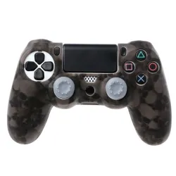 PS4 Pro Slim Controller teschio silicone gamepad cover caso & 2 joystick caps