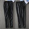 Faux leather high waisted trousers pantsWomen's fashion