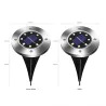8 LED Buried floor - garden solar light with sensor waterproof