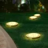 8 LED Buried floor - garden solar light with sensor waterproof
