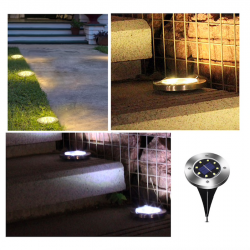 8 LED Begrabener Boden - Garten Solarlicht mit Sensor wasserdicht