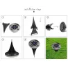 8 LED Buried floor - garden solar light with sensor waterproof