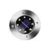 8 LED piso enterrado - luz solar jardim com sensor impermeável