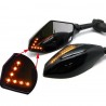 Espelhos retrovisores de luz de sinal de volta de motocicleta LED para Yamaha Yzf Fzr 600 1000 R1 R6 FZ1 FZ6