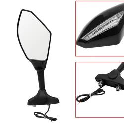 EspejosEspejos retrovisores de la señal de la motocicleta LED para Yamaha Yzf Fzr 600 1000 R1 R6 FZ1 FZ6