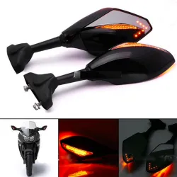 LED motorcykel vänd signal ljus rearview speglar för Yamaha Yzf Fzr 600 1000 R1 R6 FZ1 FZ6