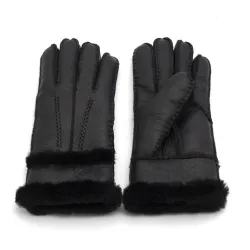 Echtes Leder & Kaschmir & Pelz warme Handschuhe