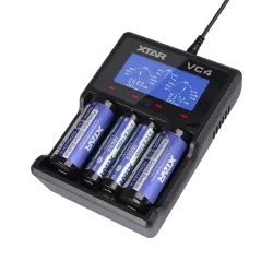 XTAR VC4 batteriladdare 20700 18650 21700 14650 17335 17670 18490 10440 14500 16340 17500 18350 18700 22650 25500 32650