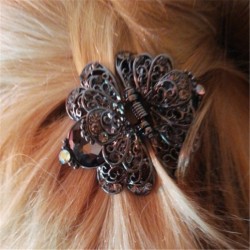 Bloem & vlinder kristal vintage haarclipHaarspelden