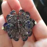 Crystal flower & butterfly - vintage hiukset
