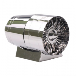 3D turbin motor metall pussel