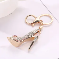 Crystal high heel shoe keychain keyringSleutelhangers