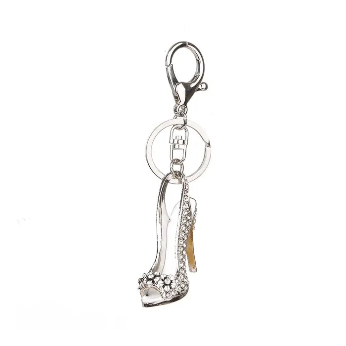 Crystal high heel shoe keychain keyringSleutelhangers