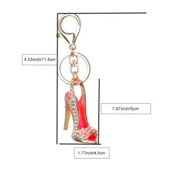 Crystal high heel shoe - keychain