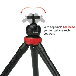 Portatile flessibile in polipo mini treppiede telefono fotocamera titolare selfie stick