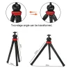 Trípodes y soportesPortatil flexible pulpo mini trípode de la cámara del teléfono selfie stick