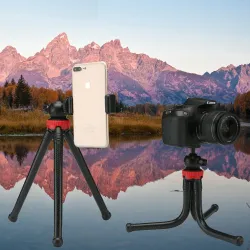 Portátil flexível octopus mini tripé telefone câmera titular selfie stick