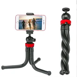 Portátil flexível octopus mini tripé telefone câmera titular selfie stick