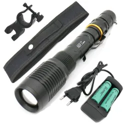 Luces9000lm T6 L2 Lámpara de luz de bicicleta de antorcha zoomable