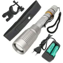 Luces9000lm T6 L2 Lámpara de luz de bicicleta de antorcha zoomable