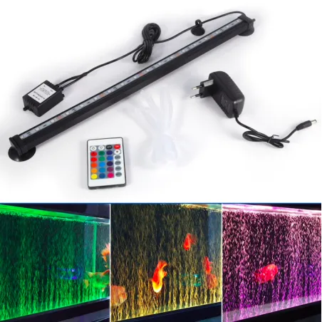 Akvaario / kalasäiliö - ilmakupla lamppu - RGB - etäinen - LED baari valo