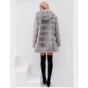 Elegantti fluffy pitkä takki - turkki - plus koko
