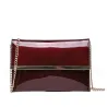 Elegante conjunto de saco de couro brilhante de 3 peças