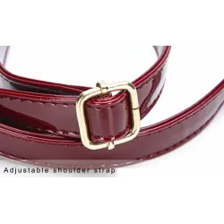 Elegante glänzende Ledertasche Set aus 3 Stück