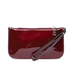 Elegant glossy leather bag set of 3 pieces