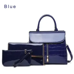Ensemble de sac en cuir brillant élégant de 3 pièces
