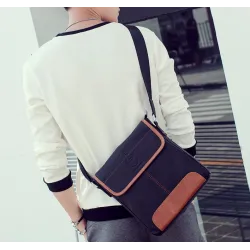 Äkta läder axel & crossbody väska