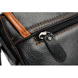 Todellinen nahka olkapää ja crossbody laukku
