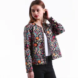 Floral Design Multicolor elegantti lyhyt takki