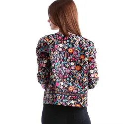 Floral Design Multicolor elegantti lyhyt takki